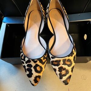 Women's Michael "Florence" Leopard Flats Size 7.5M